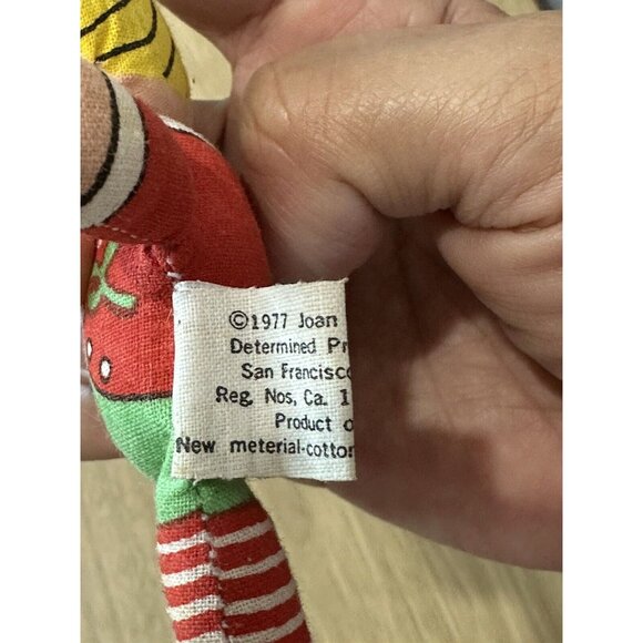Vintage 1977 Joan Walsh Anglund, Yellow Haired Stuffed Cloth Christmas Ornament - Picture 1 of 5